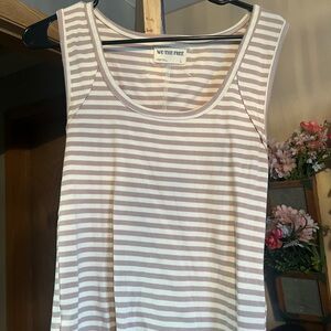 We The Free Mauve and Cream Striped Tank Top